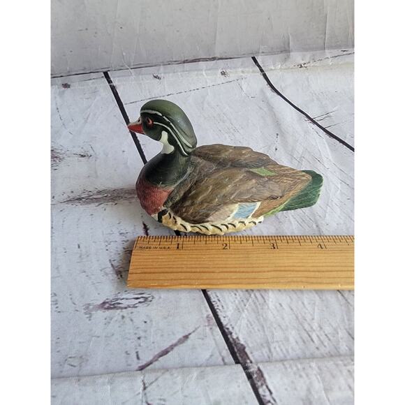 Lefton American Decoy Ceramic 'Wood Duck' 1983 No. 04022 Original Label - Picture 6 of 6